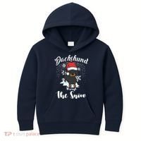 Daschund Through The Snow For Lovers Kids Hoodie thumb 0