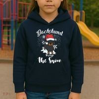 Daschund Through The Snow For Lovers Kids Hoodie thumb 3