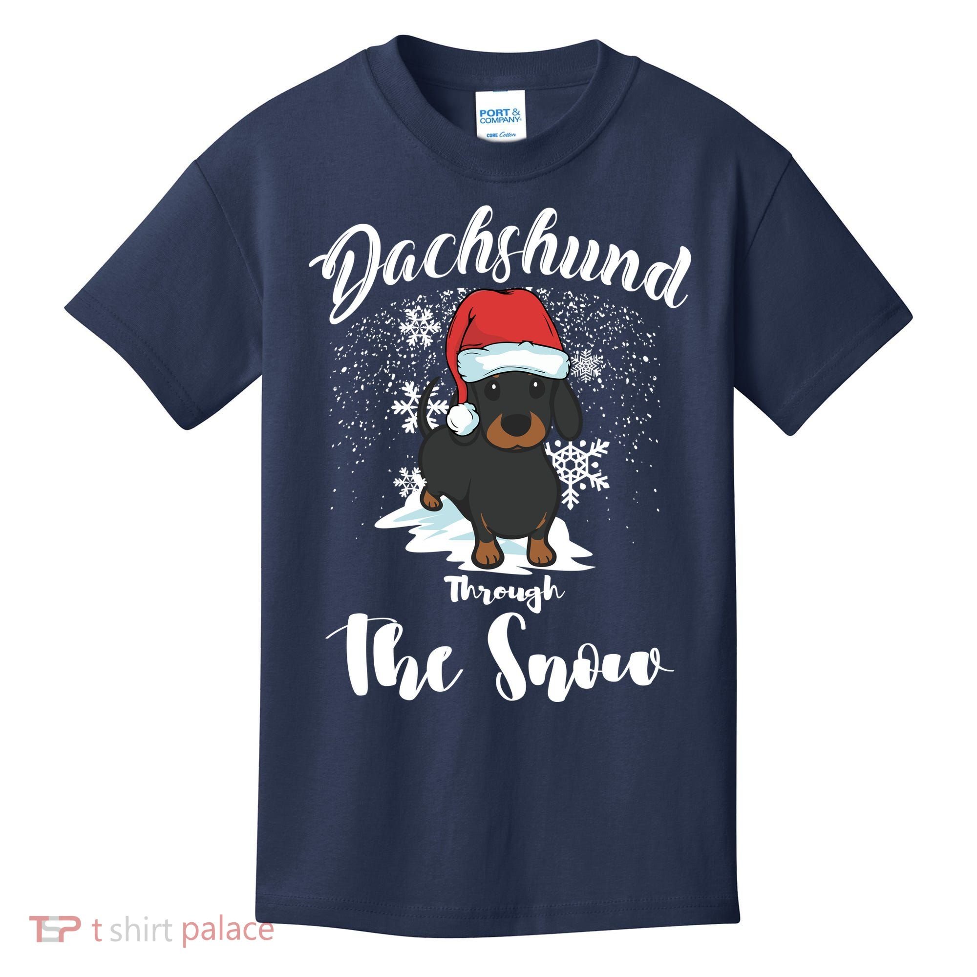 Daschund Through The Snow For Lovers Kids T-Shirt