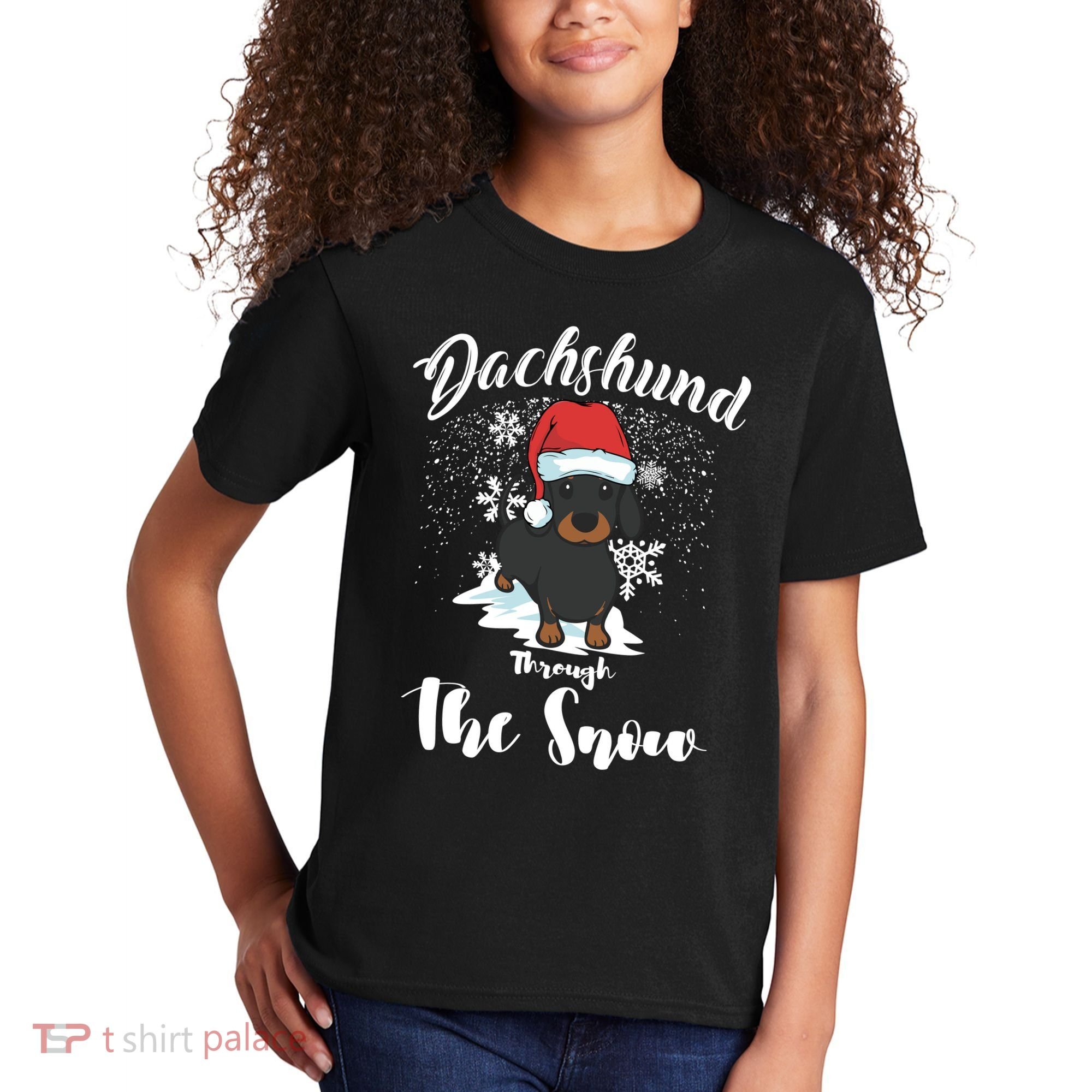 Daschund Through The Snow For Lovers Kids T-Shirt