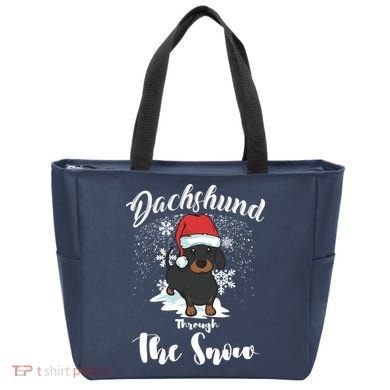 Daschund Through The Snow For Lovers Tote Bag