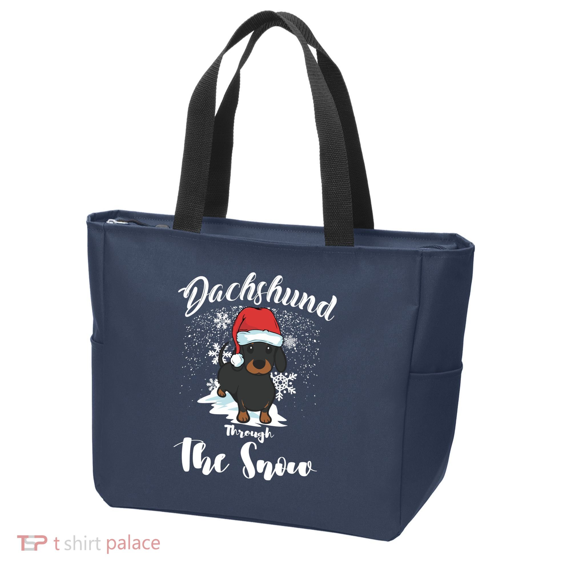 Daschund Through The Snow For Lovers Tote Bag