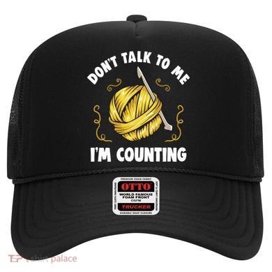 Don't Talk To Me I'm Counting Funny Knitting Crocheting Gift Hat