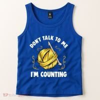 Don't Talk To Me I'm Counting Funny Knitting Crocheting Gift Tank Top thumb 2