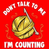 Don't Talk To Me I'm Counting Funny Knitting Crocheting Gift Santa Hat thumb 1
