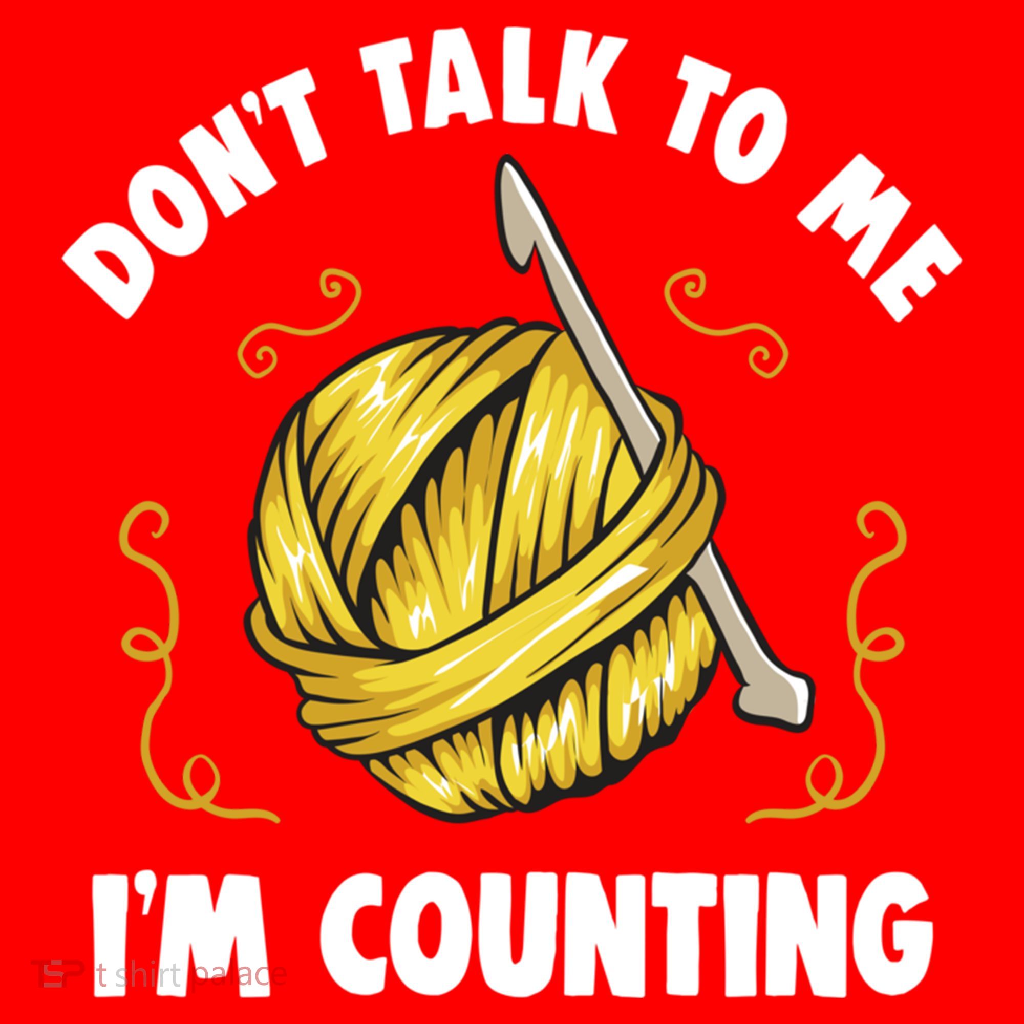 Don't Talk To Me I'm Counting Funny Knitting Crocheting Gift Santa Hat