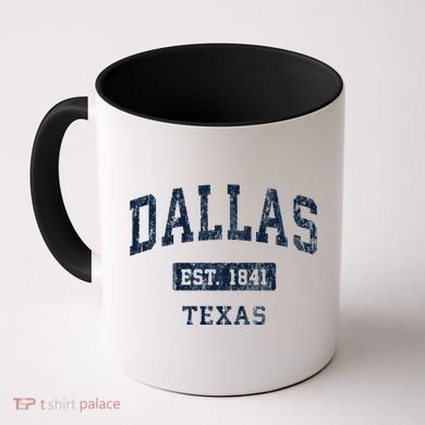 Dallas Texas Tx Vintage Established Coffee Mug