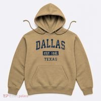 Dallas Texas Tx Vintage Established Hoodie thumb 0