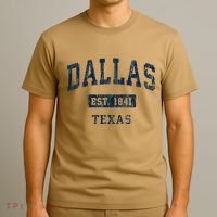 Dallas Texas Tx Vintage Established T-Shirt thumb 3