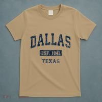 Dallas Texas Tx Vintage Established T-Shirt thumb 5