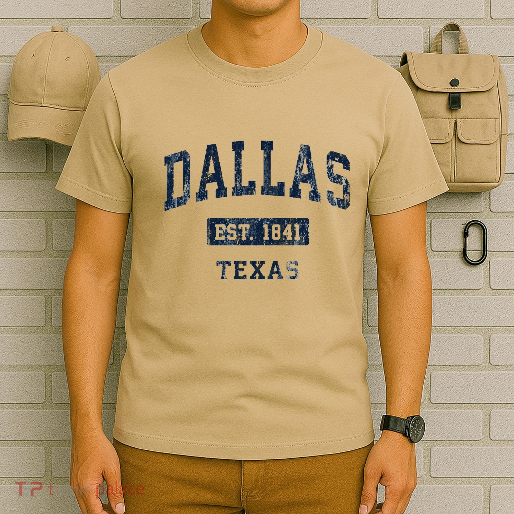 Dallas Texas Tx Vintage Established T-Shirt