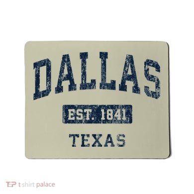Dallas Texas Tx Vintage Established Mousepad