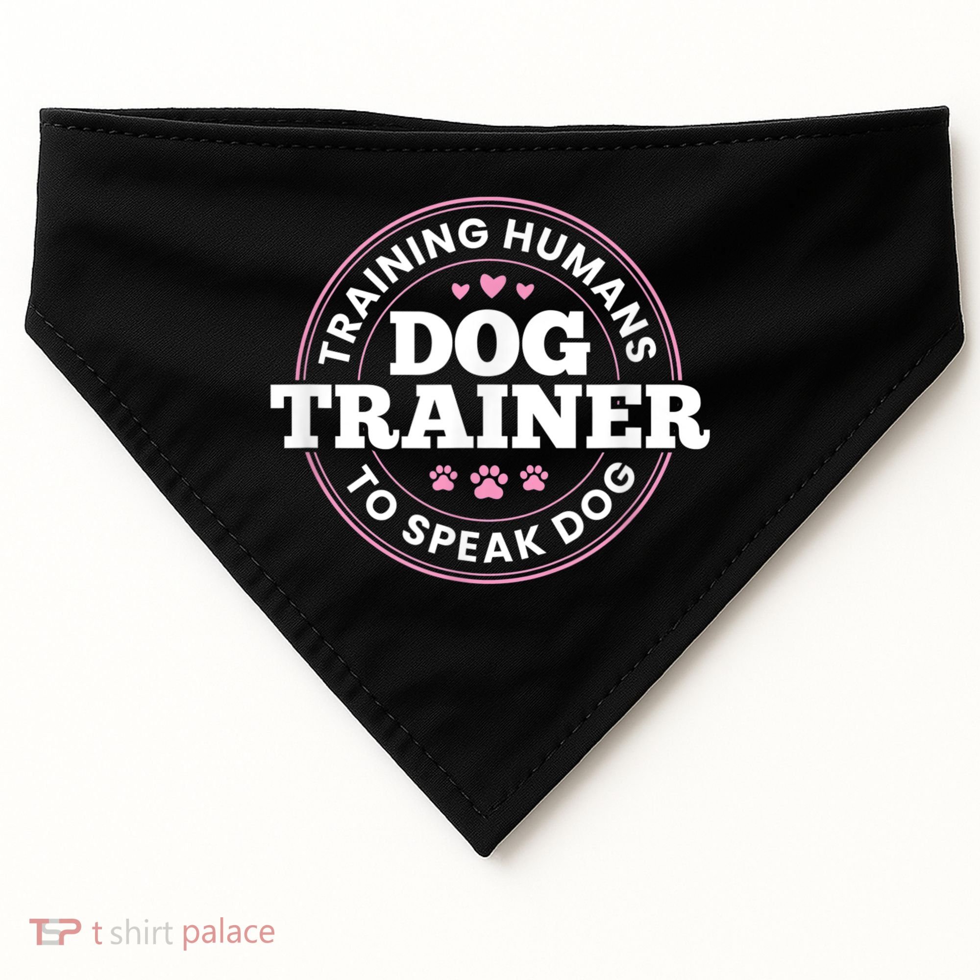 Dog Trainer Training Humans To Speak Dog Cute Funny Trainer USA-Made Doggie Bandana