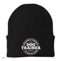 Dog Trainer Training Humans To Speak Dog Cute Funny Trainer Beanie thumb 0
