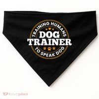 Dog Trainer Training Humans To Speak Dog Funny Trainer USA-Made Doggie Bandana thumb 0