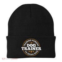 Dog Trainer Training Humans To Speak Dog Funny Trainer Beanie thumb 0