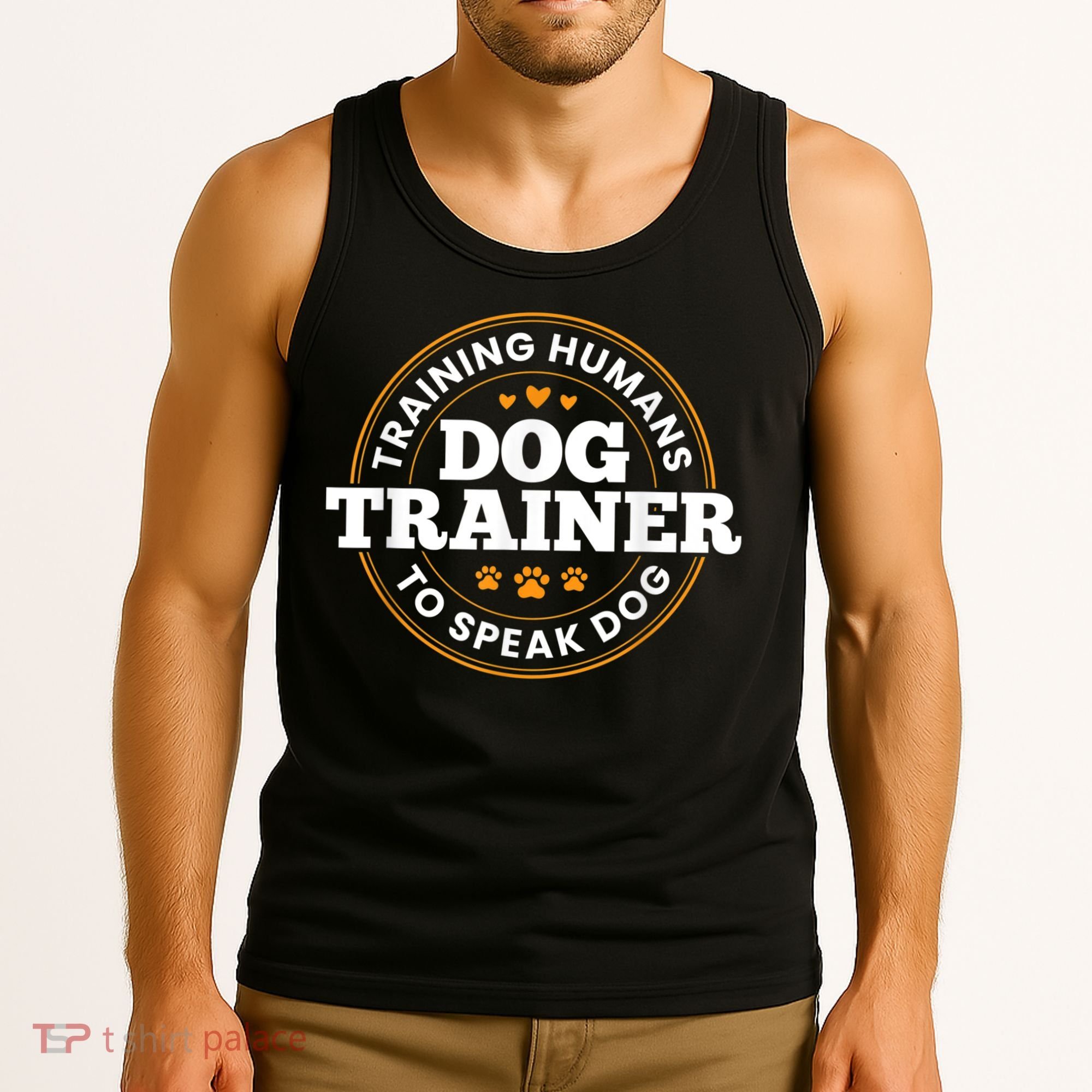 Dog Trainer Training Humans To Speak Dog Funny Trainer Tank Top