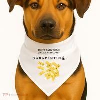 DonT Talk To Me Until IVe Had My Gabapentin USA-Made Doggie Bandana thumb 1