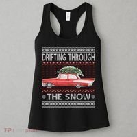 Drifting Through The Snow Ugly Christmas Sweater Women's Tank Top thumb 3