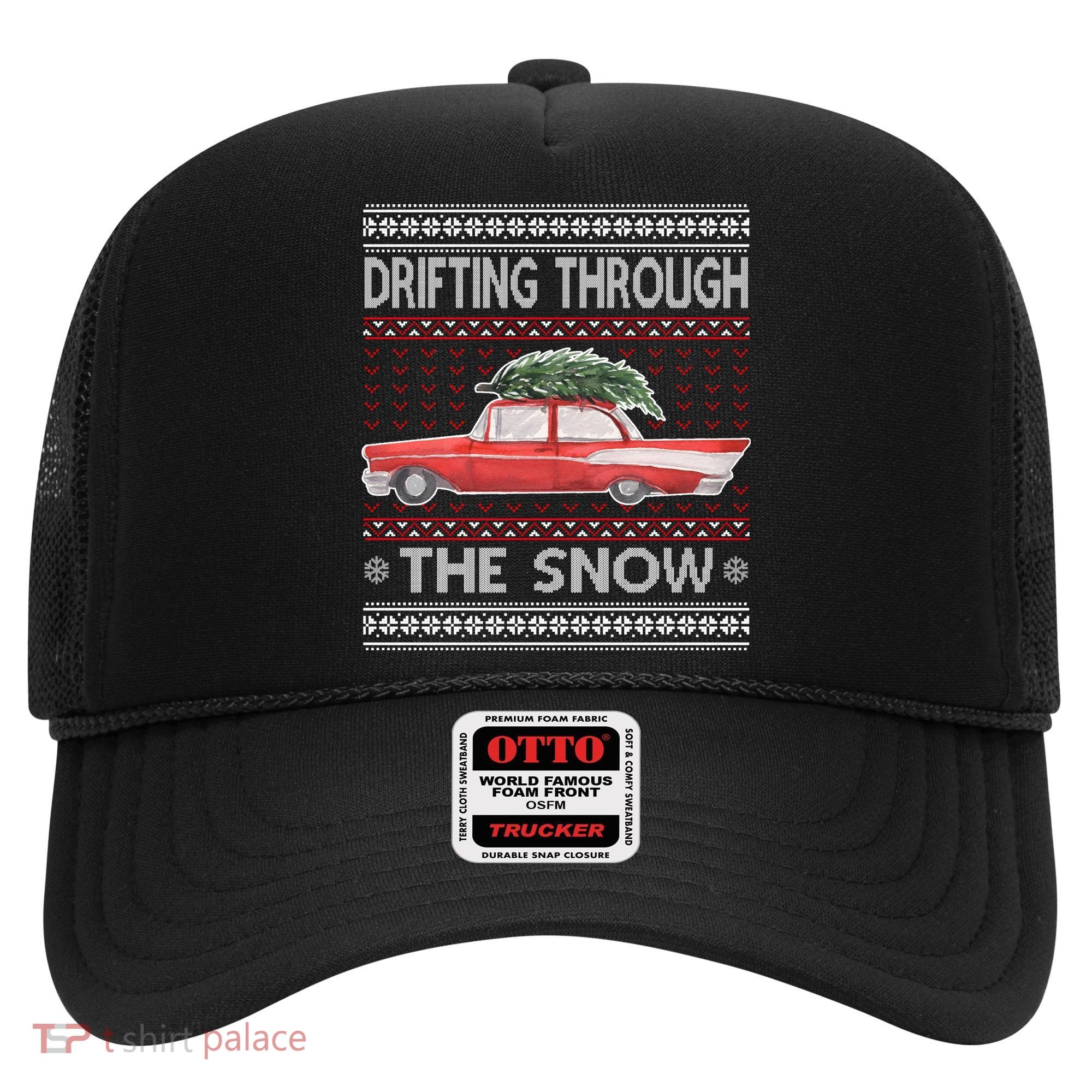 Drifting Through The Snow Ugly Christmas Sweater Hat