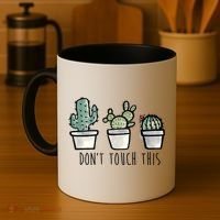 Don't Touch This Funny Cactus Coffee Mug thumb 4