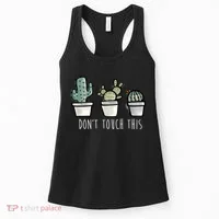Don't Touch This Funny Cactus Women's Tank Top thumb 0