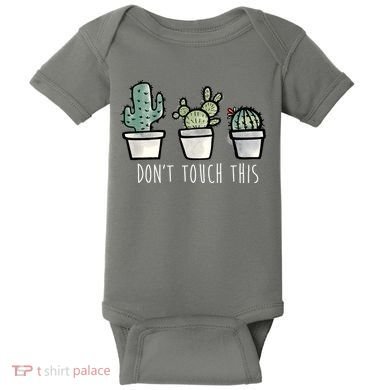 Don't Touch This Funny Cactus Baby Bodysuit