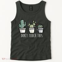 Don't Touch This Funny Cactus Tank Top thumb 2