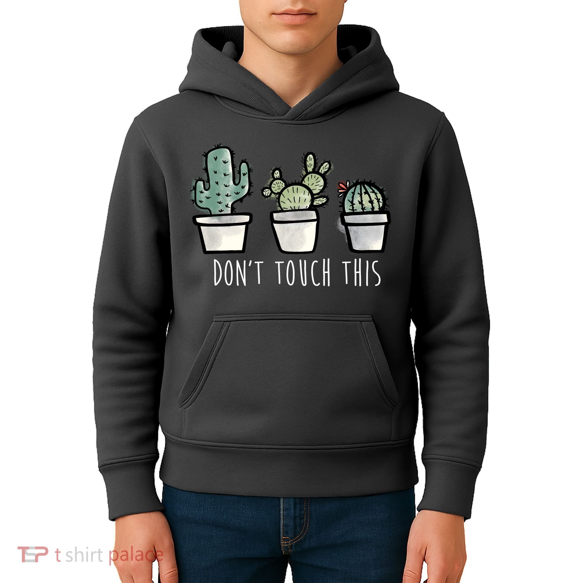 Don't Touch This Funny Cactus Kids Hoodie