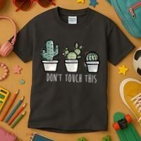 Don't Touch This Funny Cactus Kids T-Shirt thumb 3
