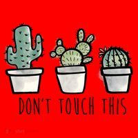 Don't Touch This Funny Cactus Santa Hat thumb 1