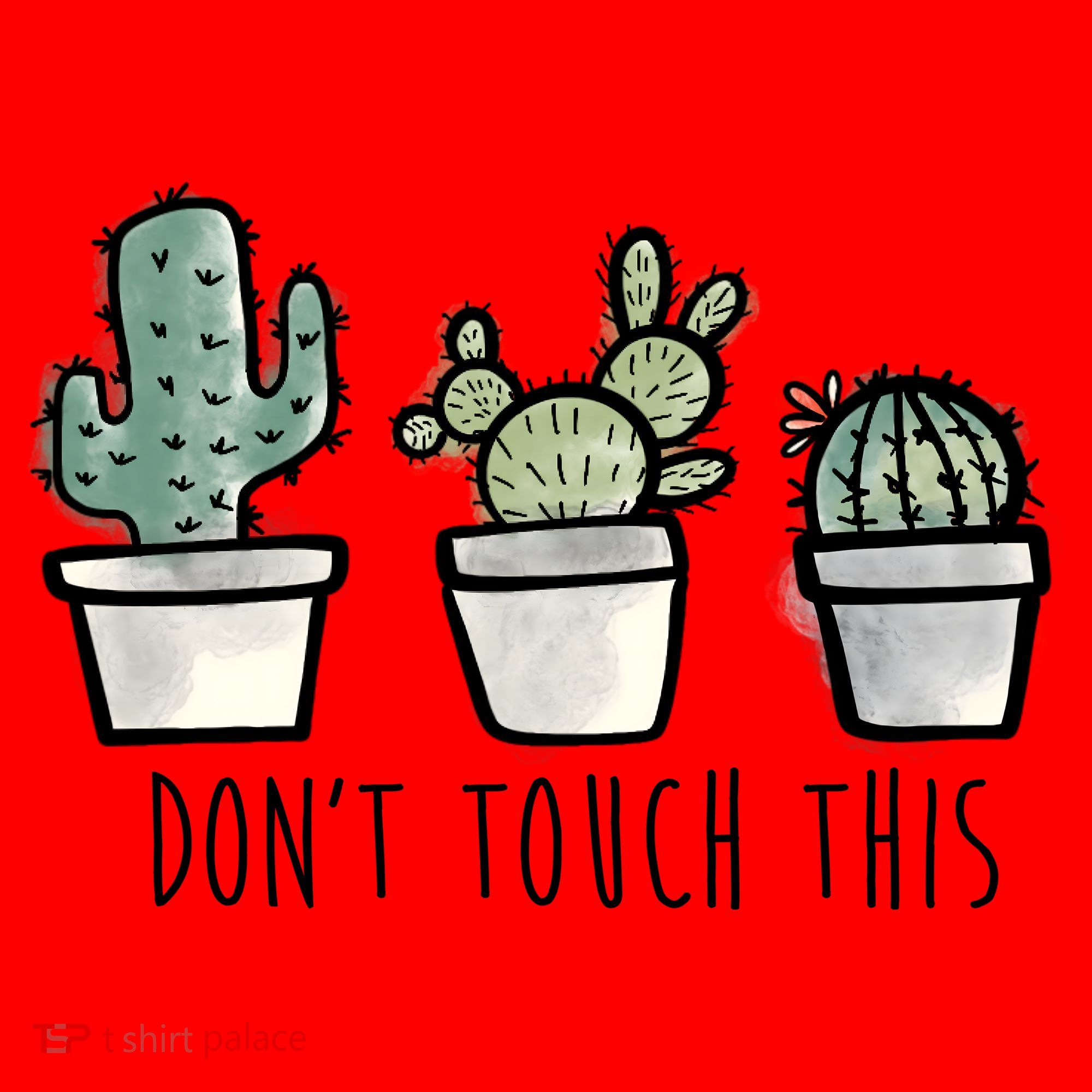 Don't Touch This Funny Cactus Santa Hat