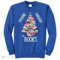 Dashing Through The Books Lover Christmas Tree Xmas Bookish Gift Sweatshirt thumb 0