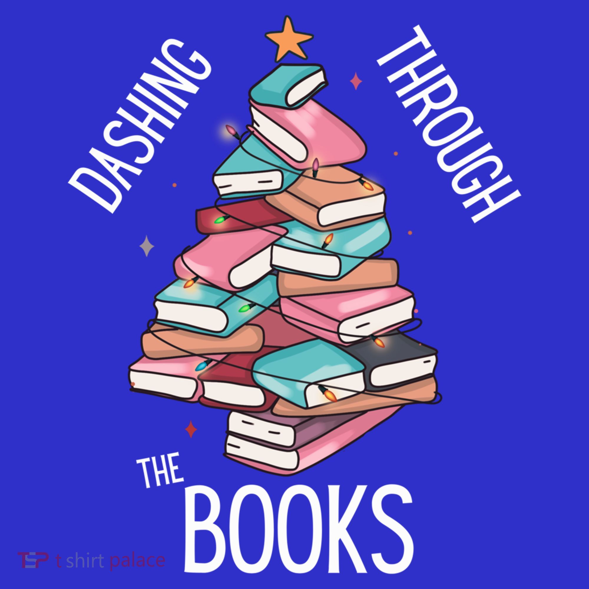 Dashing Through The Books Lover Christmas Tree Xmas Bookish Gift Women's Tank Top