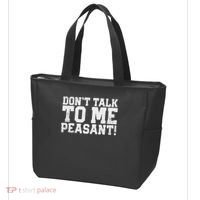 Don't Talk To Me Peasant Funny Introver Tote Bag thumb 3