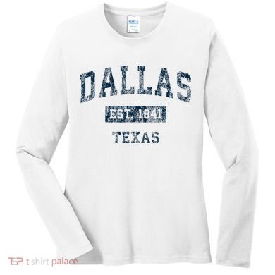 Dallas Texas Tx Vintage Women's Long Sleeve Shirt
