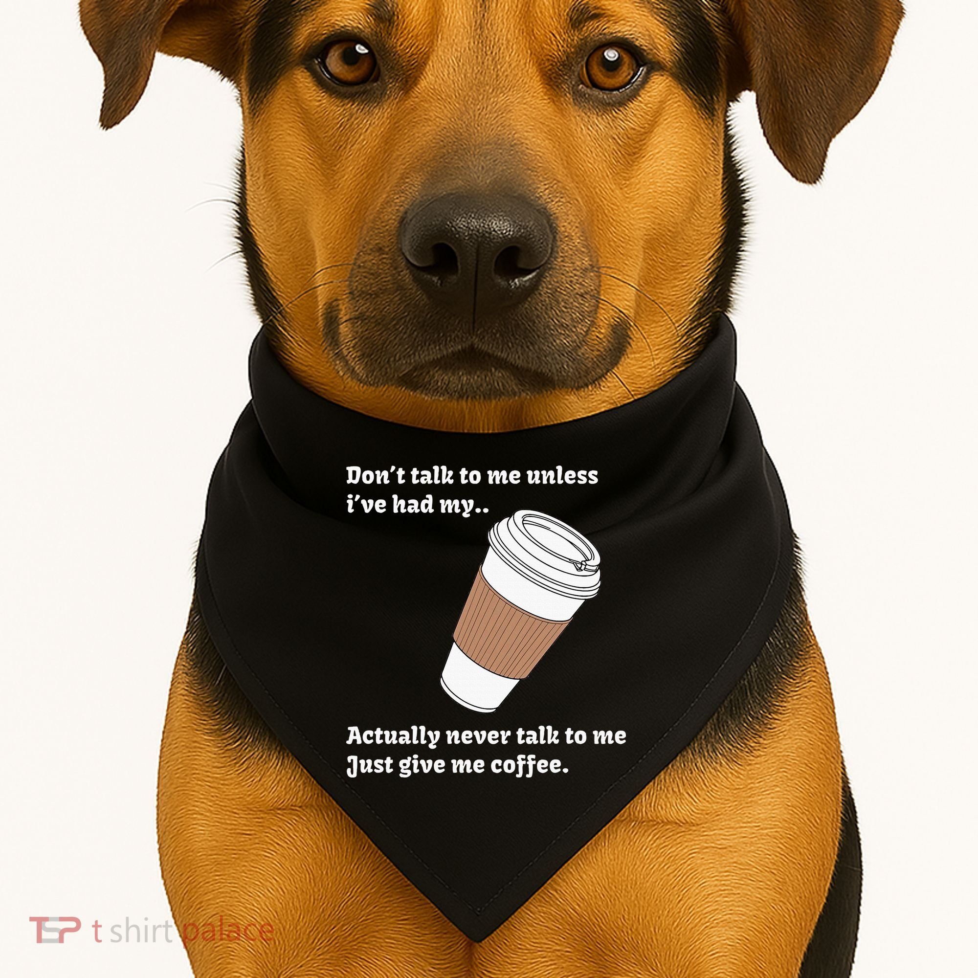 DonT Talk To Me Unless IVe Had My Coffee Joke USA-Made Doggie Bandana