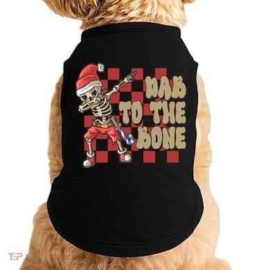 Dab To The Bone Funny Halloween Skeleton Doggie Tank