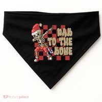 Dab To The Bone Funny Halloween Skeleton USA-Made Doggie Bandana thumb 0