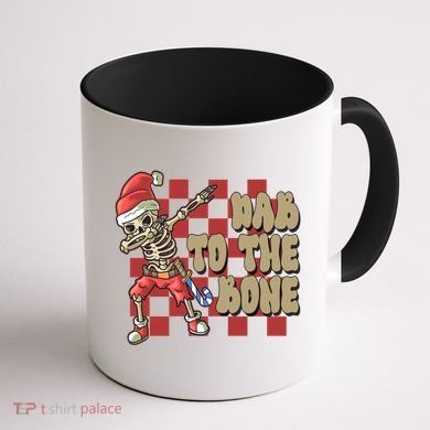 Dab To The Bone Funny Halloween Skeleton Coffee Mug back