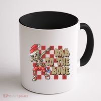 Dab To The Bone Funny Halloween Skeleton Coffee Mug thumb 1