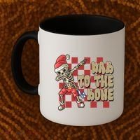 Dab To The Bone Funny Halloween Skeleton Coffee Mug thumb 2