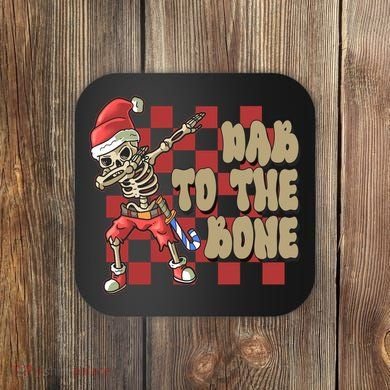 Dab To The Bone Funny Halloween Skeleton Coaster