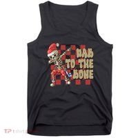Dab To The Bone Funny Halloween Skeleton Tank Top thumb 0
