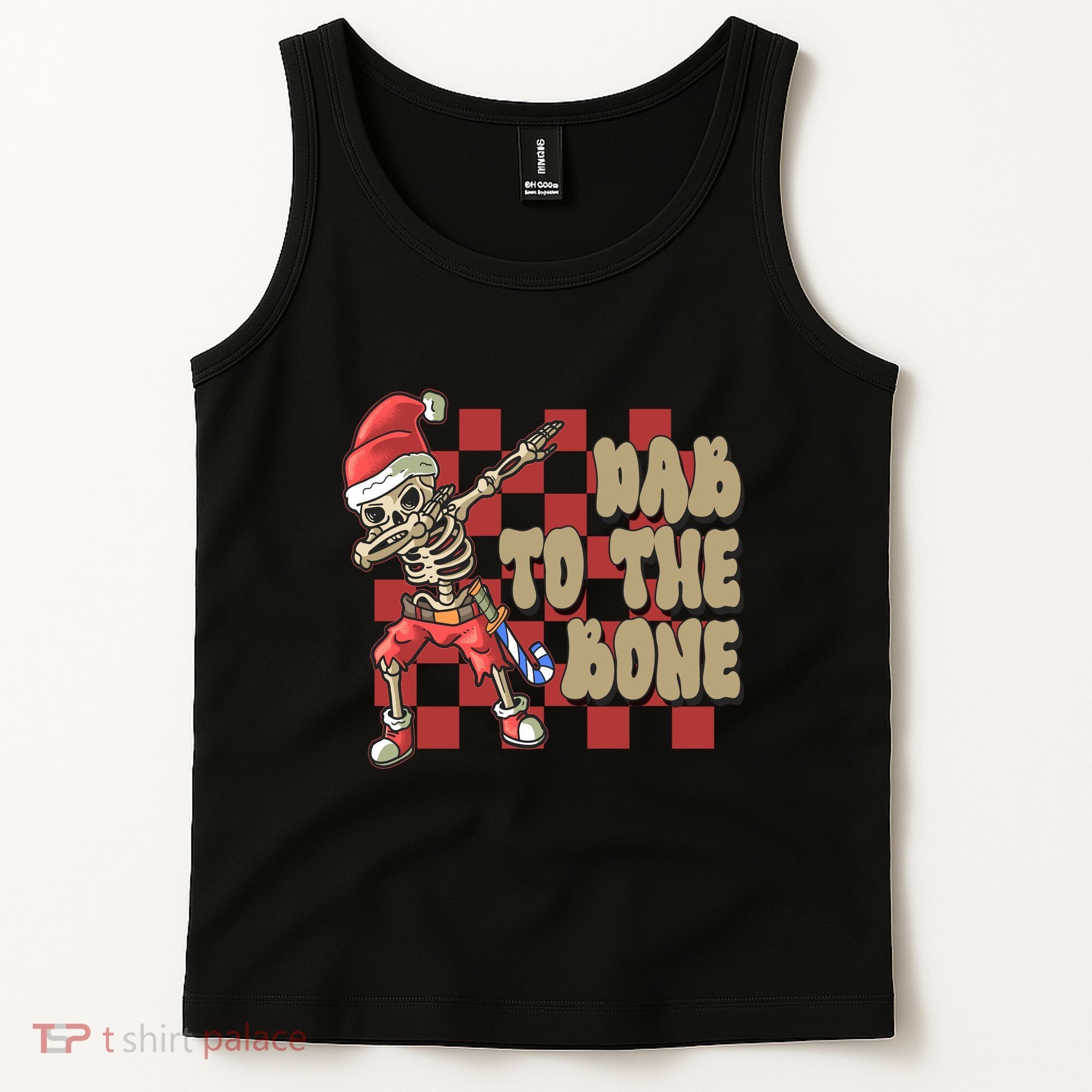 Dab To The Bone Funny Halloween Skeleton Tank Top