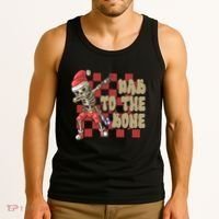 Dab To The Bone Funny Halloween Skeleton Tank Top thumb 3