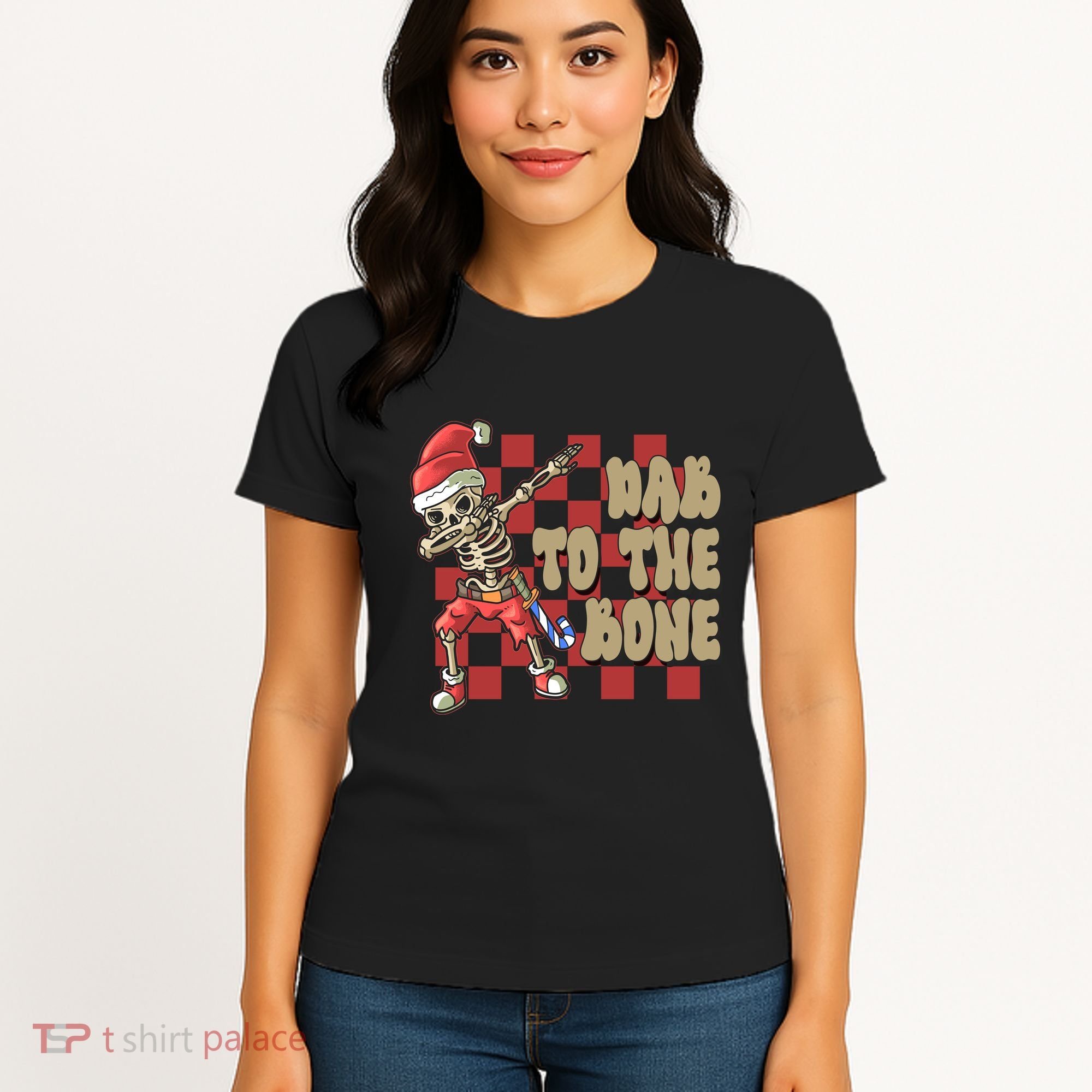 Dab To The Bone Funny Halloween Skeleton Women's T-Shirt