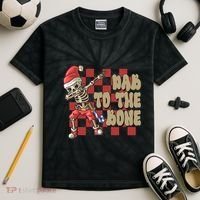 Dab To The Bone Funny Halloween Skeleton Kids Tie-Dye T-Shirt thumb 2