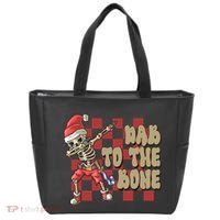 Dab To The Bone Funny Halloween Skeleton Tote Bag thumb 0