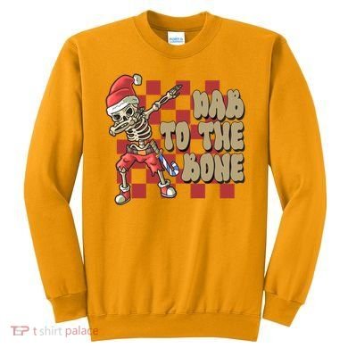 Dab To The Bone Funny Halloween Skeleton Sweatshirt